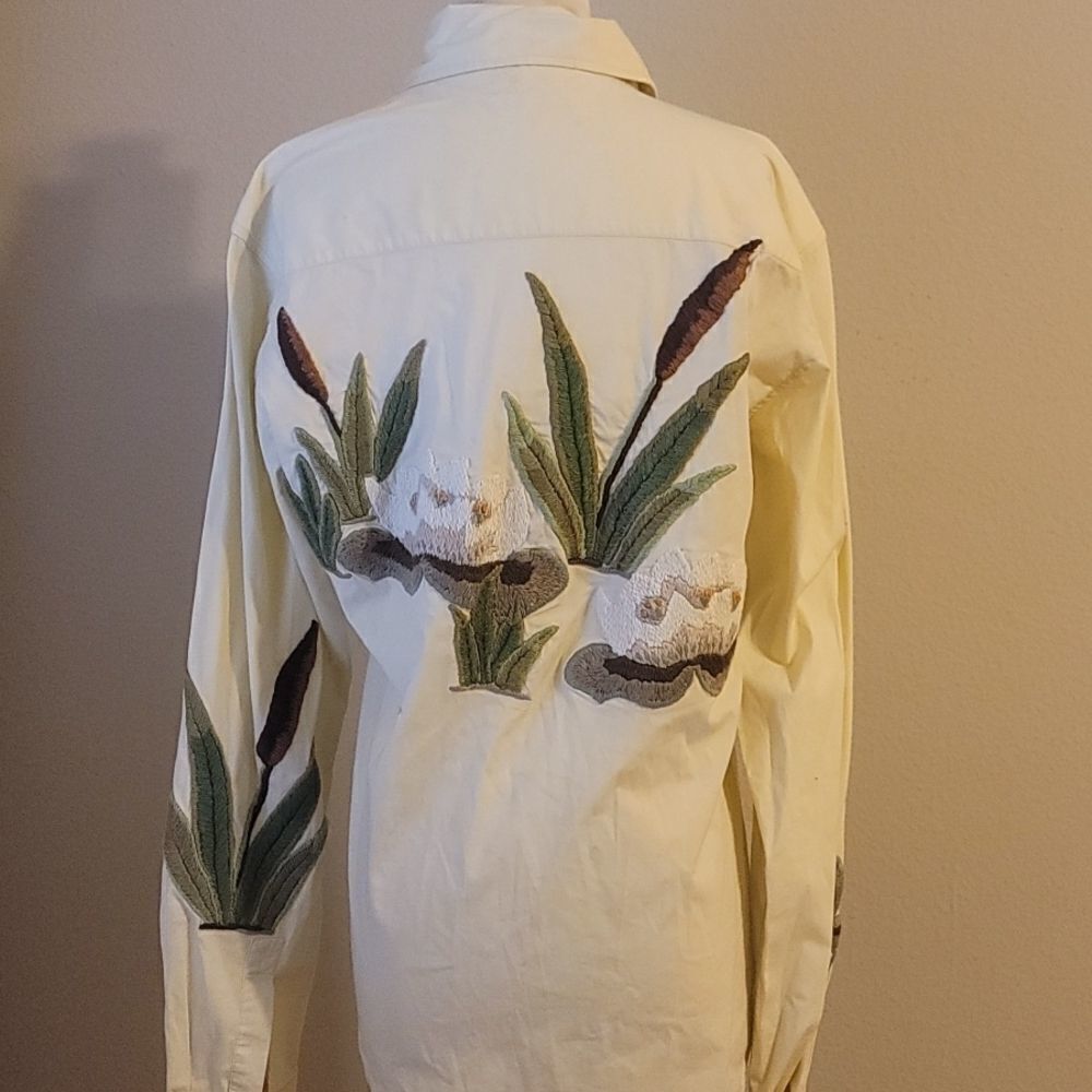 Vintage Aalto embroided shirt size large‎
